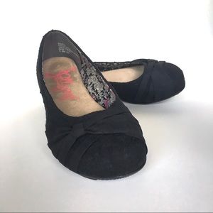 Black Jellypop memory foam flats
